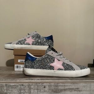 Vintage Havana Paulina Embellished Sneakers - Silver/Pink/Blue